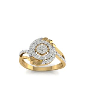 dishis Diamond Studded Yellow Gold Ring-picture-35