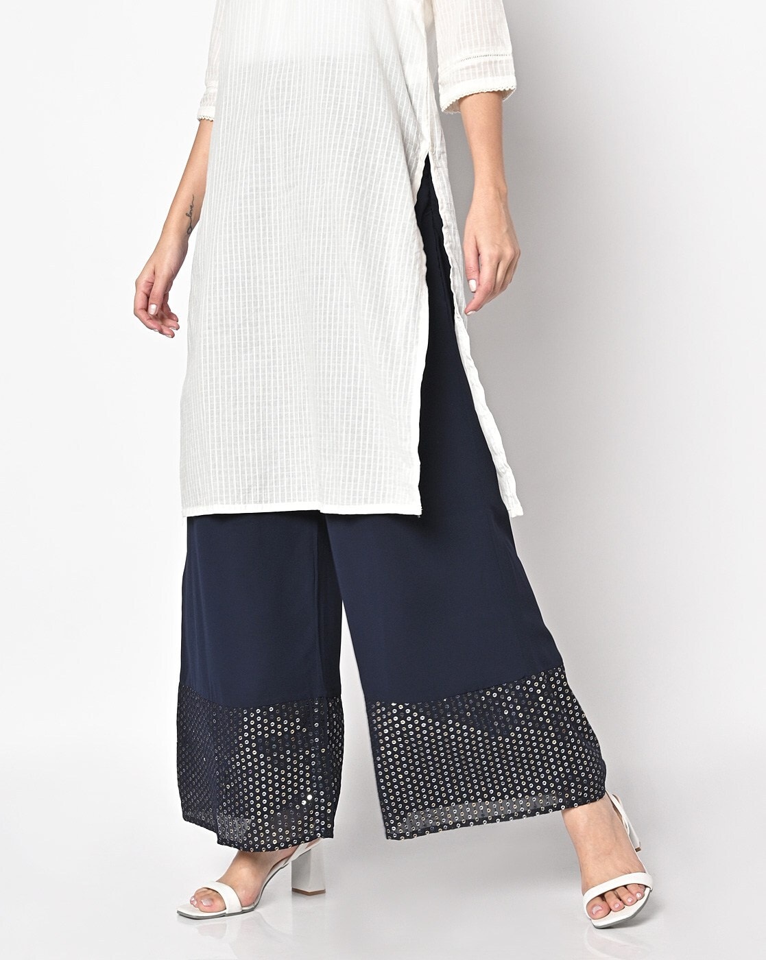 Buy Blue Pants for Women by Indya Online