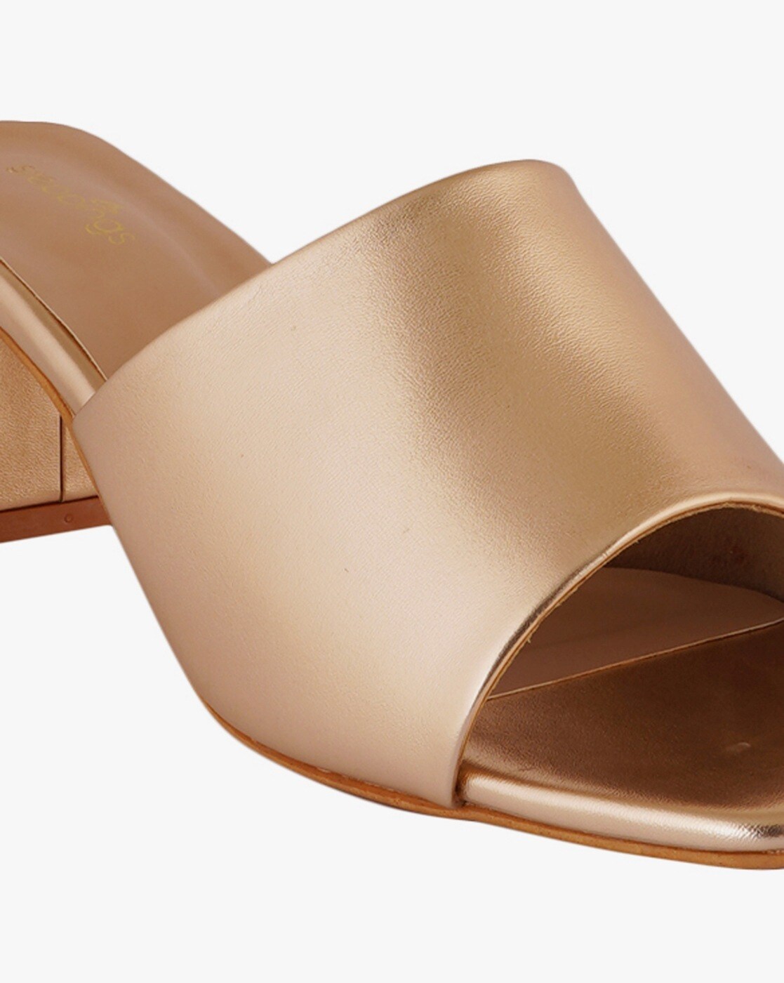 Buy Rose Gold-Toned Heeled Sandals for Women by Steppings Online