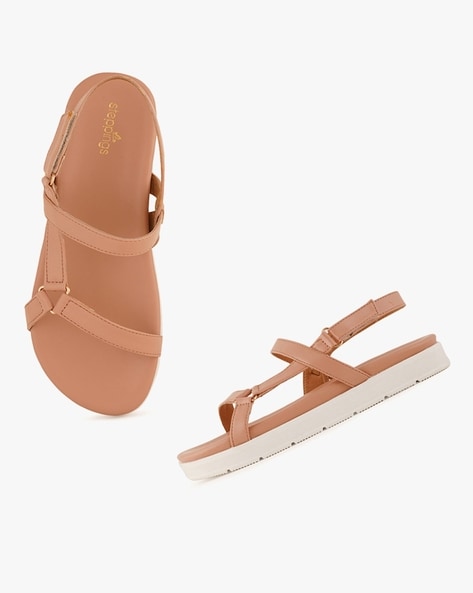 Buy Nude Flat Sandals for Women by Steppings Online