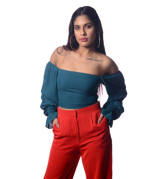 Buy Teal Tops for Women by MODWEE Online