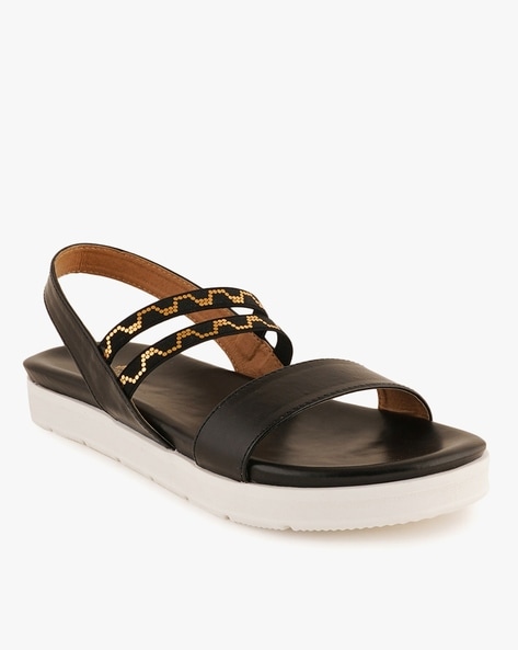 Black back strap online sandals