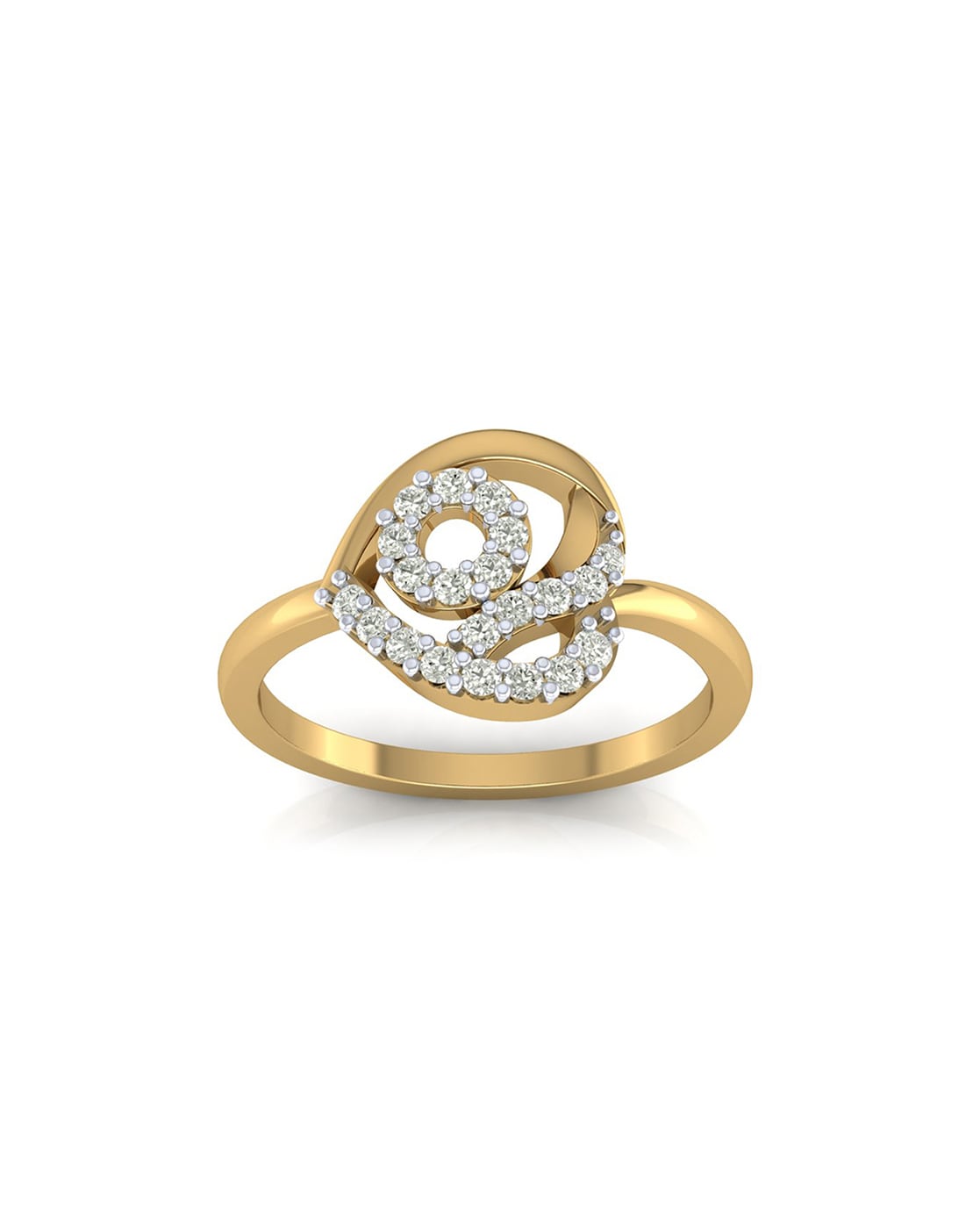 22K Gold Ring For Women - 235-GR6917 in 3.450 Grams