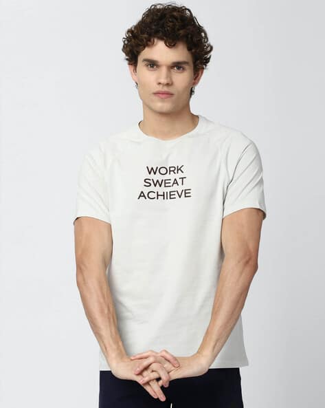 Slim Fit Typographic Print Crew-Neck T-shirt