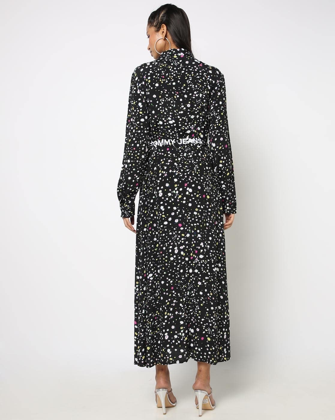 tommy hilfiger black floral dress