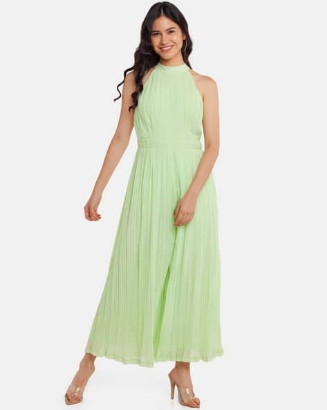 Zink London Halter-Neck Pleated SleevelessJumpsuit