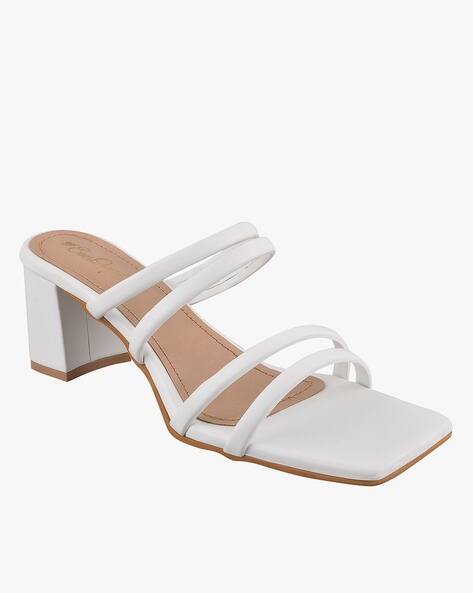 white heeled sandals women