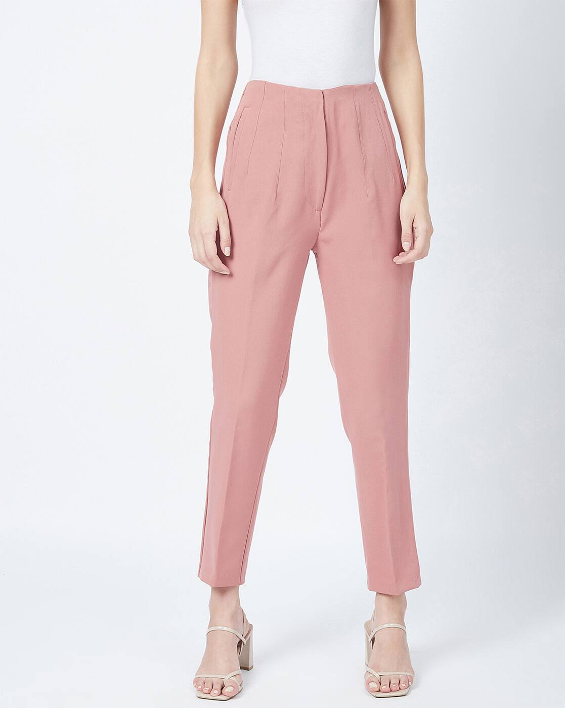 Buy Peach Trousers \u0026 Pants for Women by 