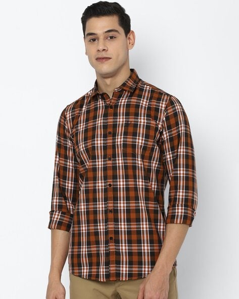 Buy Orange Shirts for Men by ALLEN SOLLY Online