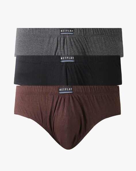 Buy Multicoloured Briefs for Men by NETPLAY Online