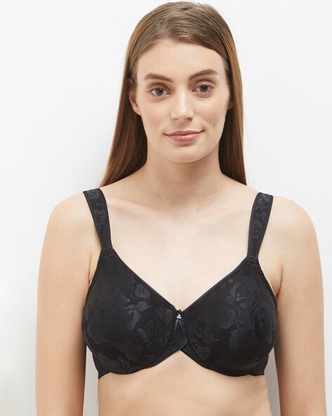 Floral Embroidery Non-Padded Bra