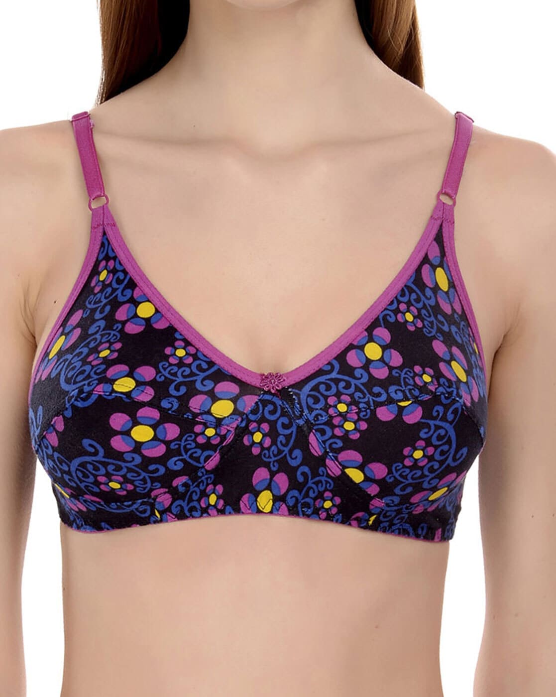 Buy online Purple Printed Bralette Bra from lingerie for Women by Prettycat  for ₹409 at 55% off