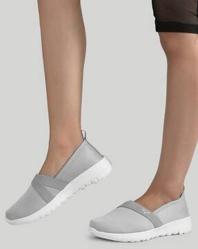 gray slip ons
