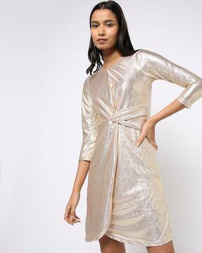 Buy Gold Dresses for Women by AND 