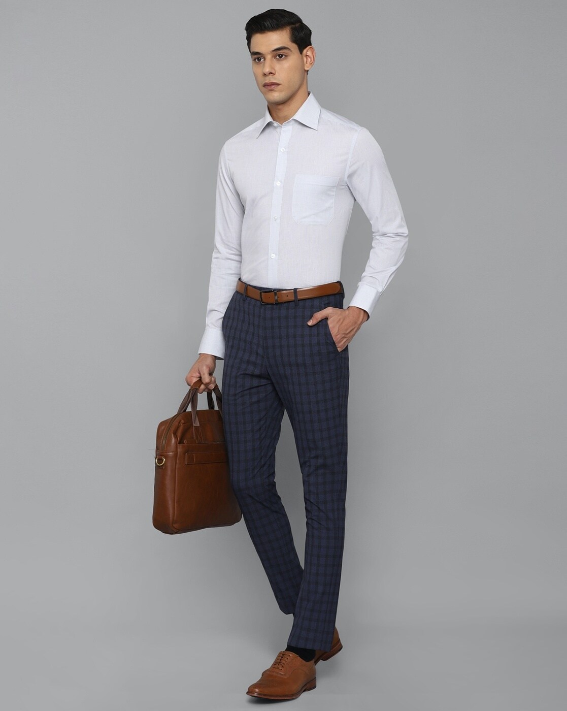 Buy Louis Philippe Navy Trousers Online - 799532