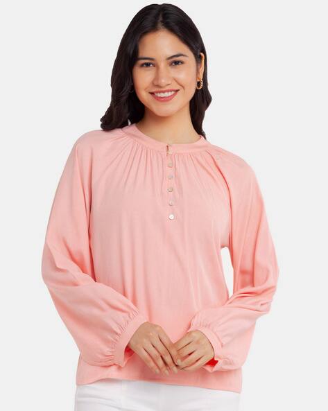 Zink London Full-Sleeve Top with Front-Buttons