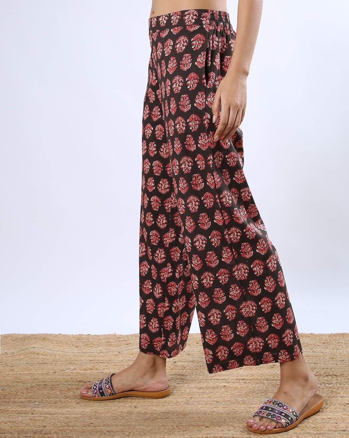 SOUTHWEST BOHEMIAN VERTICAL Indian Print Cotton 70's Fashion Flare Leg  Gypsy Hippie Retro Festival Yoga Beach Lounge Bell Bottoms - Etsy Norway