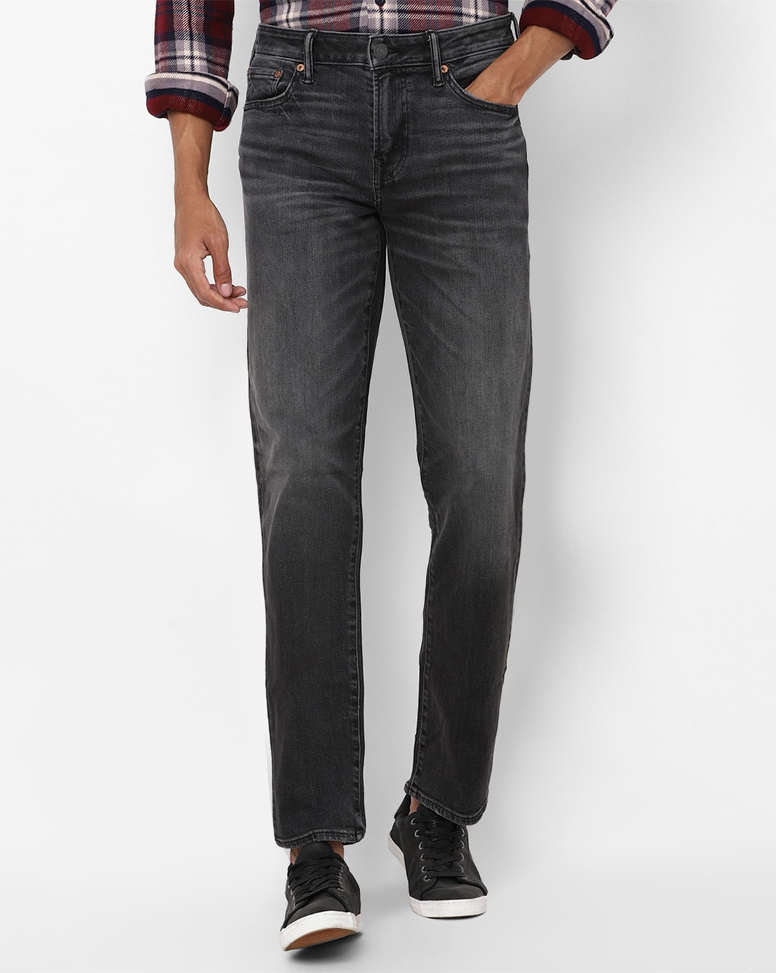 american eagle black bootcut jeans