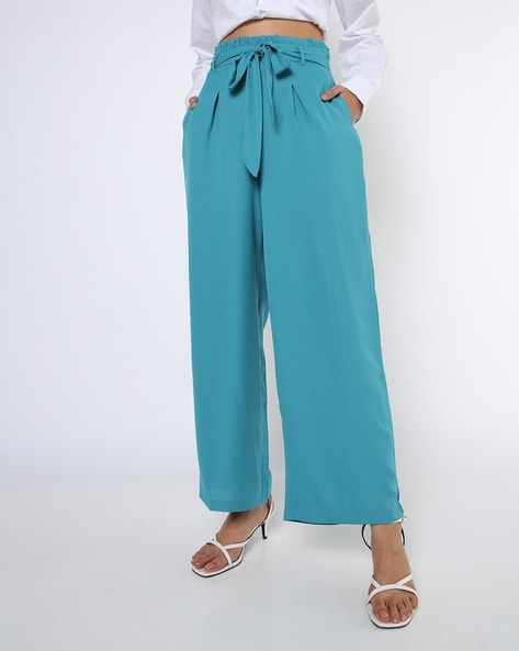 Buy Black Trousers & Pants for Women by MYSHKA Online | Ajio.com