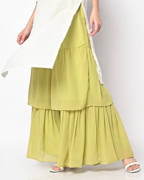 indya Tiered Palazzos with Semi-Elasticated Waist-picture-36
