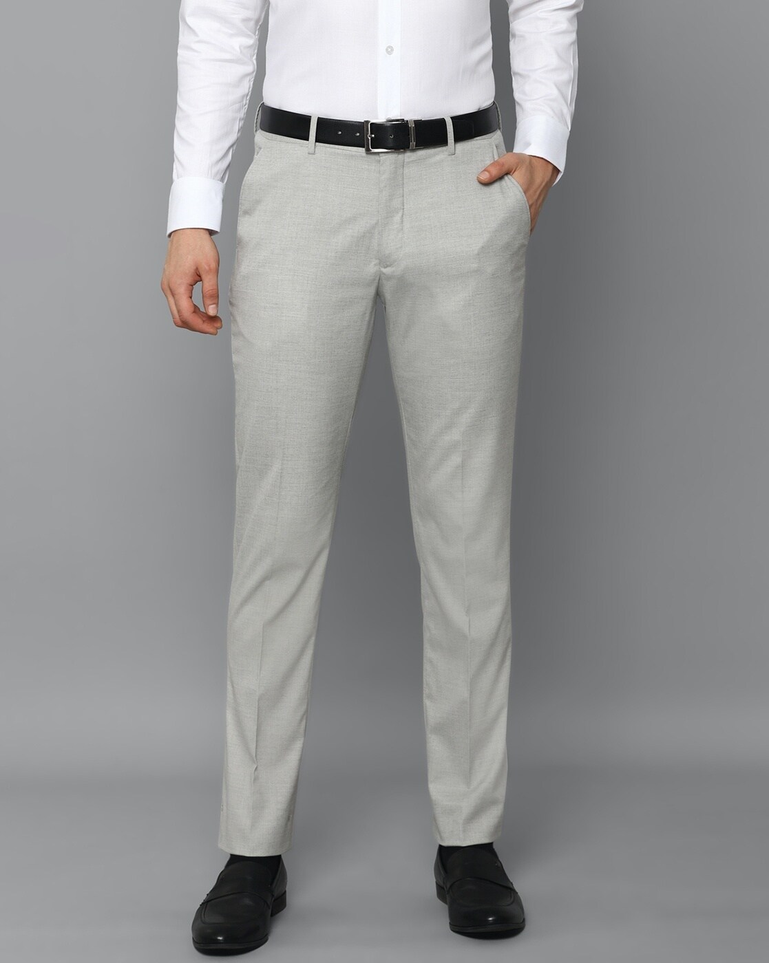 Buy Grey Trousers & Pants for Men by LOUIS PHILIPPE Online