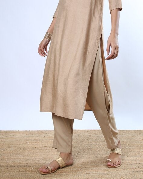 Flat-Front Pants with Insert Pockets Price in India
