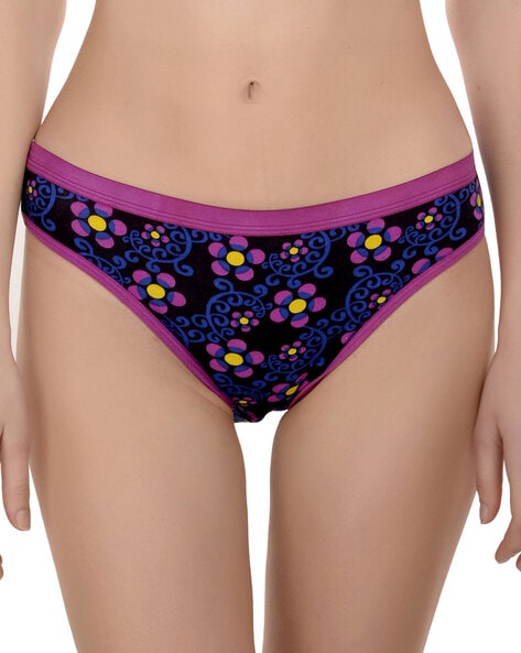 Non Padded Printed Ladies Purple Cotton Bra Panty Set, Size: 28 30 32 34 36  40 at Rs 90/set in Ahmedabad