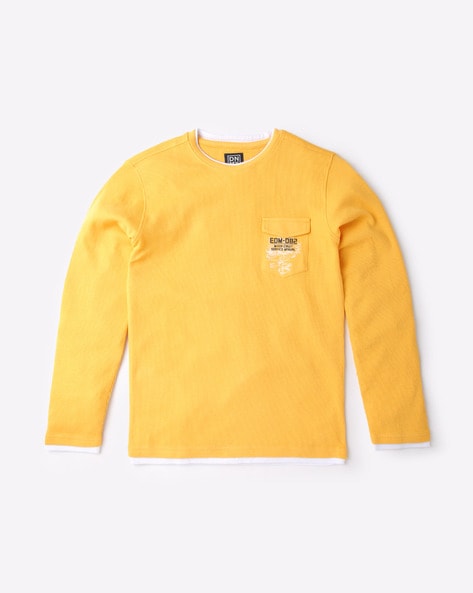 Buy Mustard Yellow Tshirts for Boys by YB DNMX Online