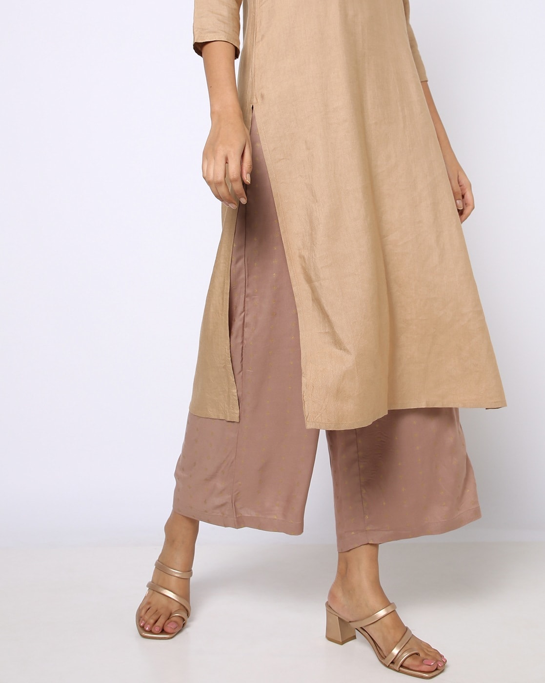 Buy Women's Solid Palazzo Pants with Pockets and Tie-Up Detail Online |  Centrepoint Bahrain