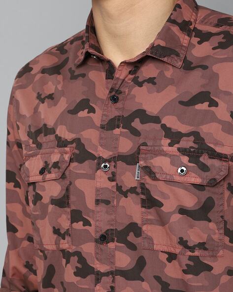 maroon camo shirt