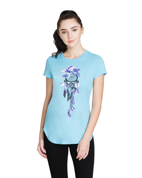 Buy Blue Tops Tshirts for Women by VAN HEUSEN Online Ajio