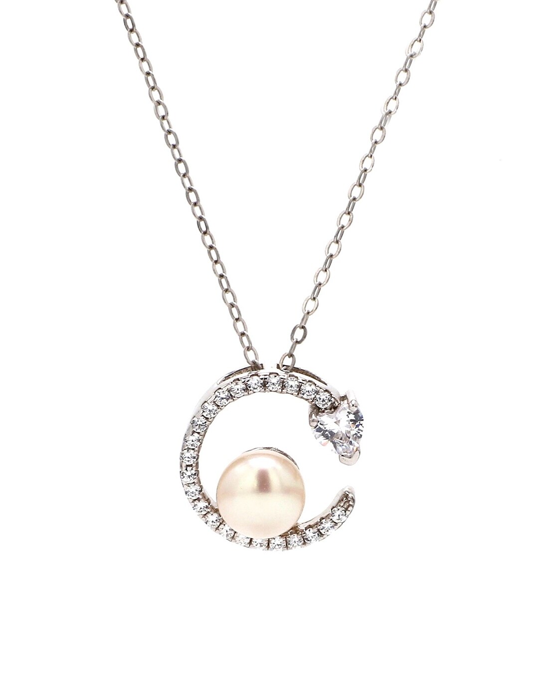 Half moon pearl deals pendant