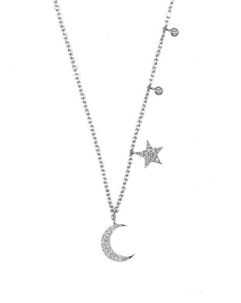 14K Solid White Gold Minimalist Star Necklace – LTB JEWELRY
