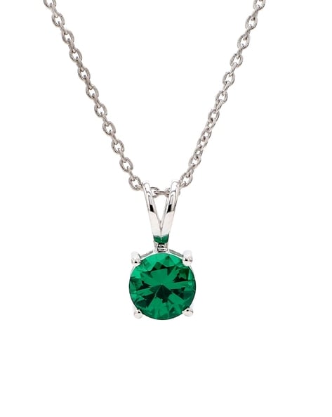 Elegant Emerald Diamond Necklace Set (White-Gold)- NEC01122201 – Dilan  Jewels