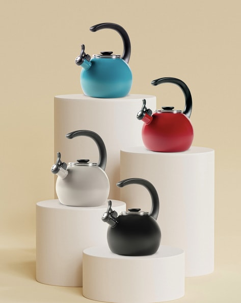 enamel on steel tea kettle