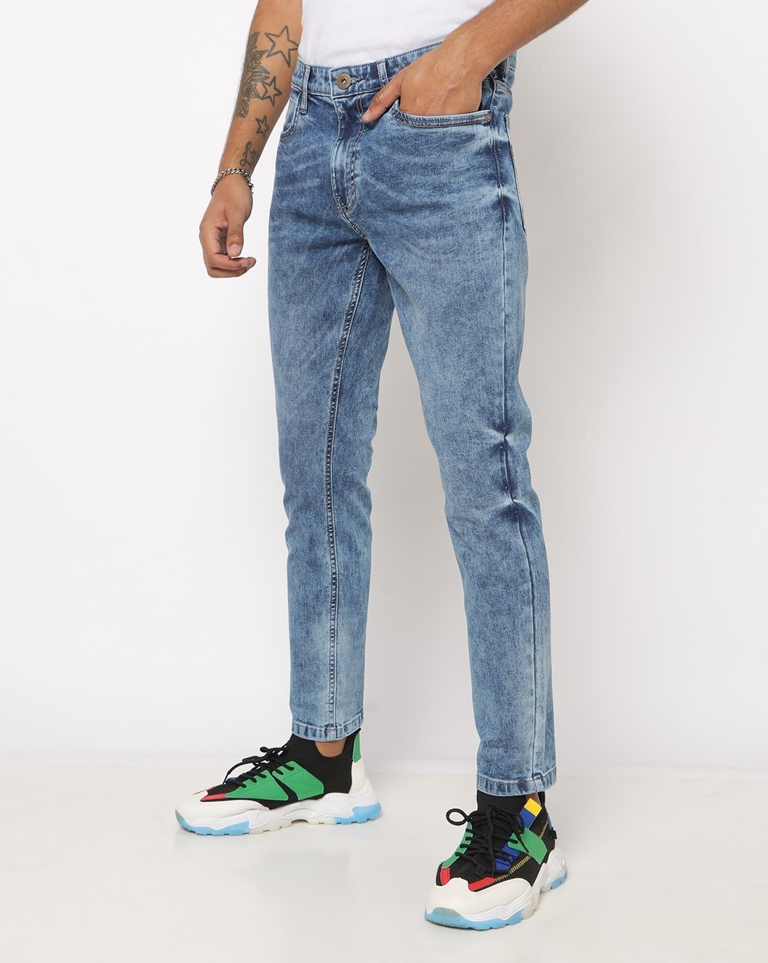American Eagle Original Straight Distressed Jeans Men's Stone Wash Size  29x32 in 2023 | Stone wash, Mens jeans, Distressed jeans