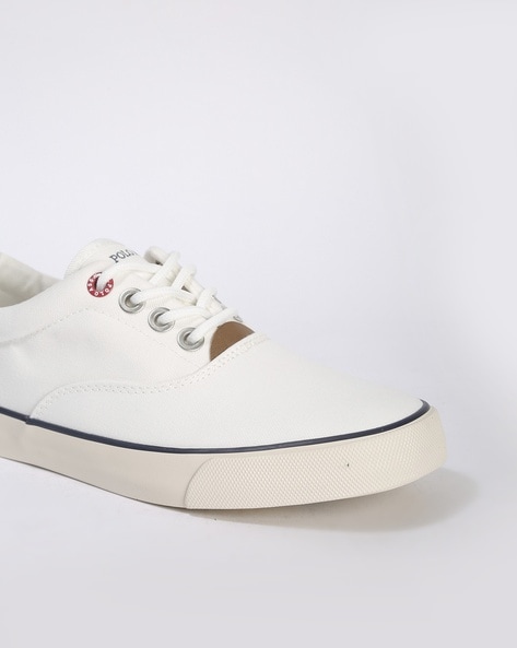 Polo Ralph Lauren - Court Vulc Leather, Suede and Canvas Sneakers -  Neutrals Polo Ralph Lauren