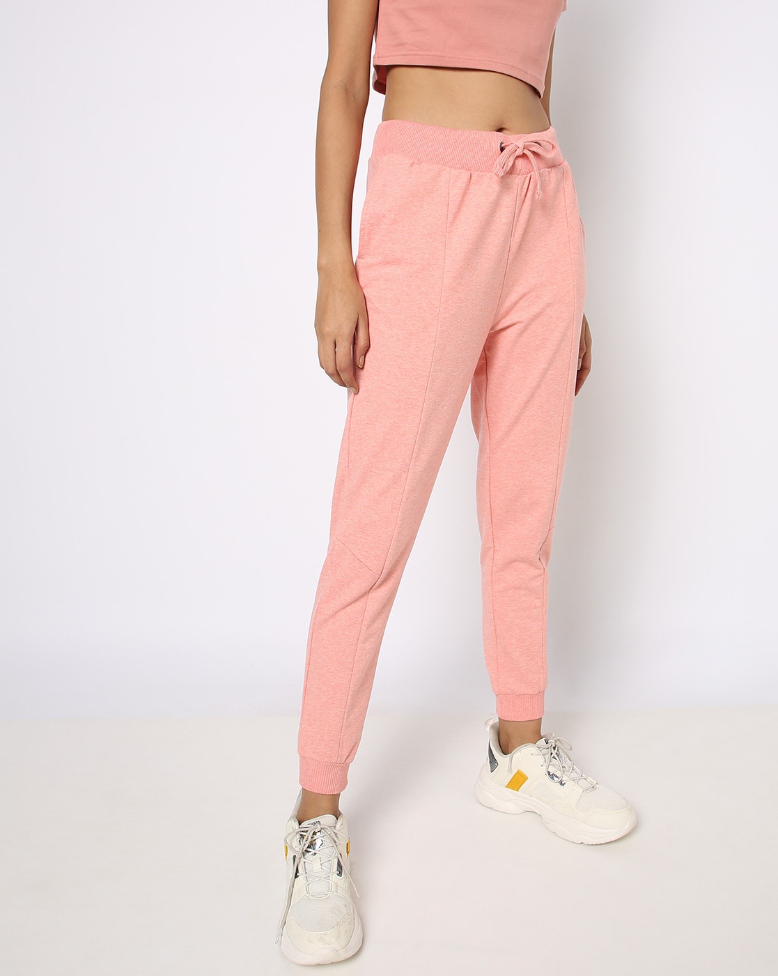 Women Heathered Joggers with Slip Pockets