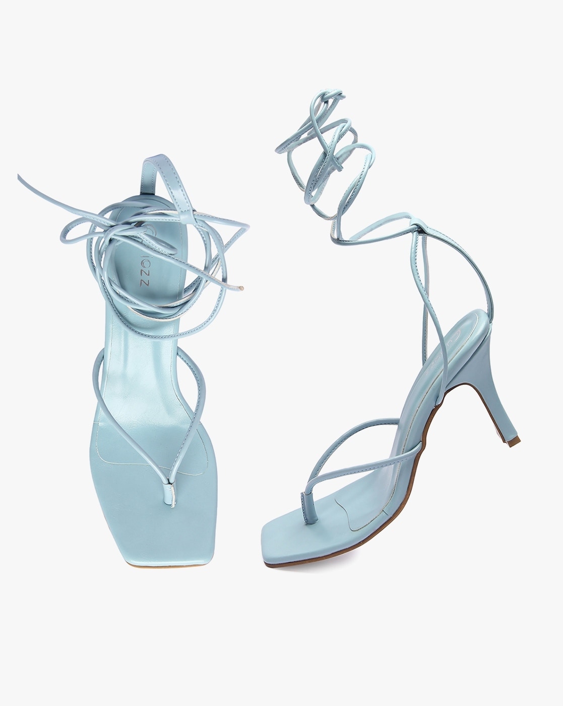 Public Desire x Paris Exclusive Artiste Amelia triple embellished bow  sandals in teal - ShopStyle