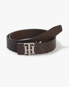 tommy hilfiger Logo Embossed Belt with Metal Accent-picture-41