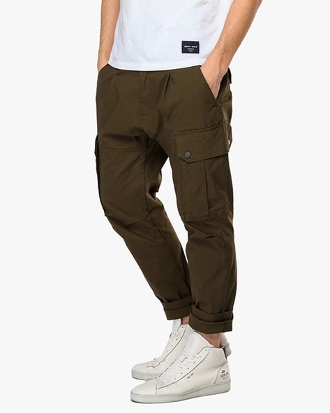 Satin cargo trousers w8819 00080803  Cargo trousers Trousers Replay  jeans