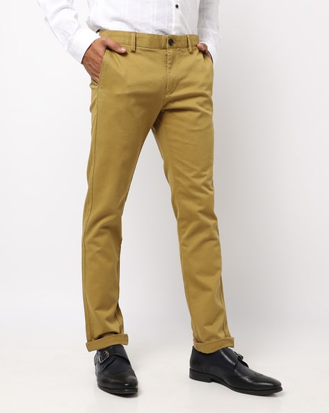 Buy Indian Terrain Mens Tapered Fit Casual Trousers ITMTR00253Tan30 at  Amazonin
