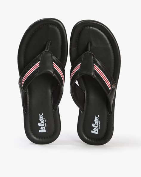 Leather Thong-Strap Flip-Flops