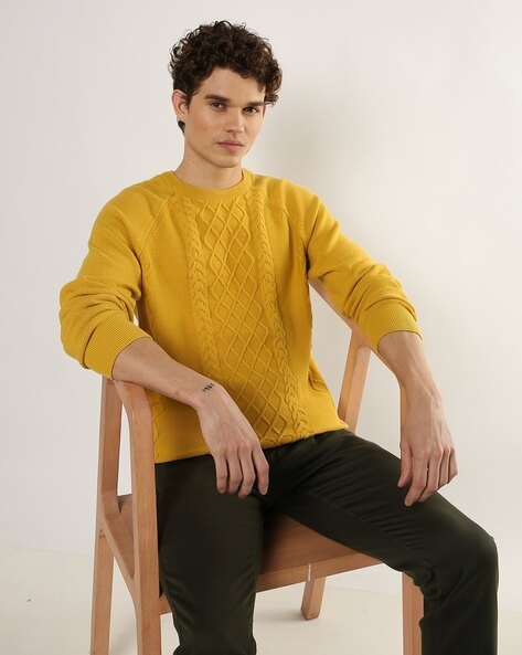 Buy Mustard Yellow Sweaters & Cardigans for Men by ALTHEORY Online