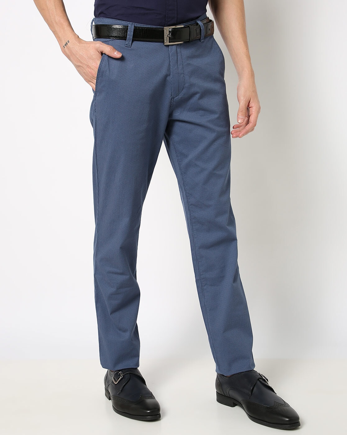 Buy Navy Blue Trousers  Pants for Men by JOHN PLAYERS Online  Ajiocom