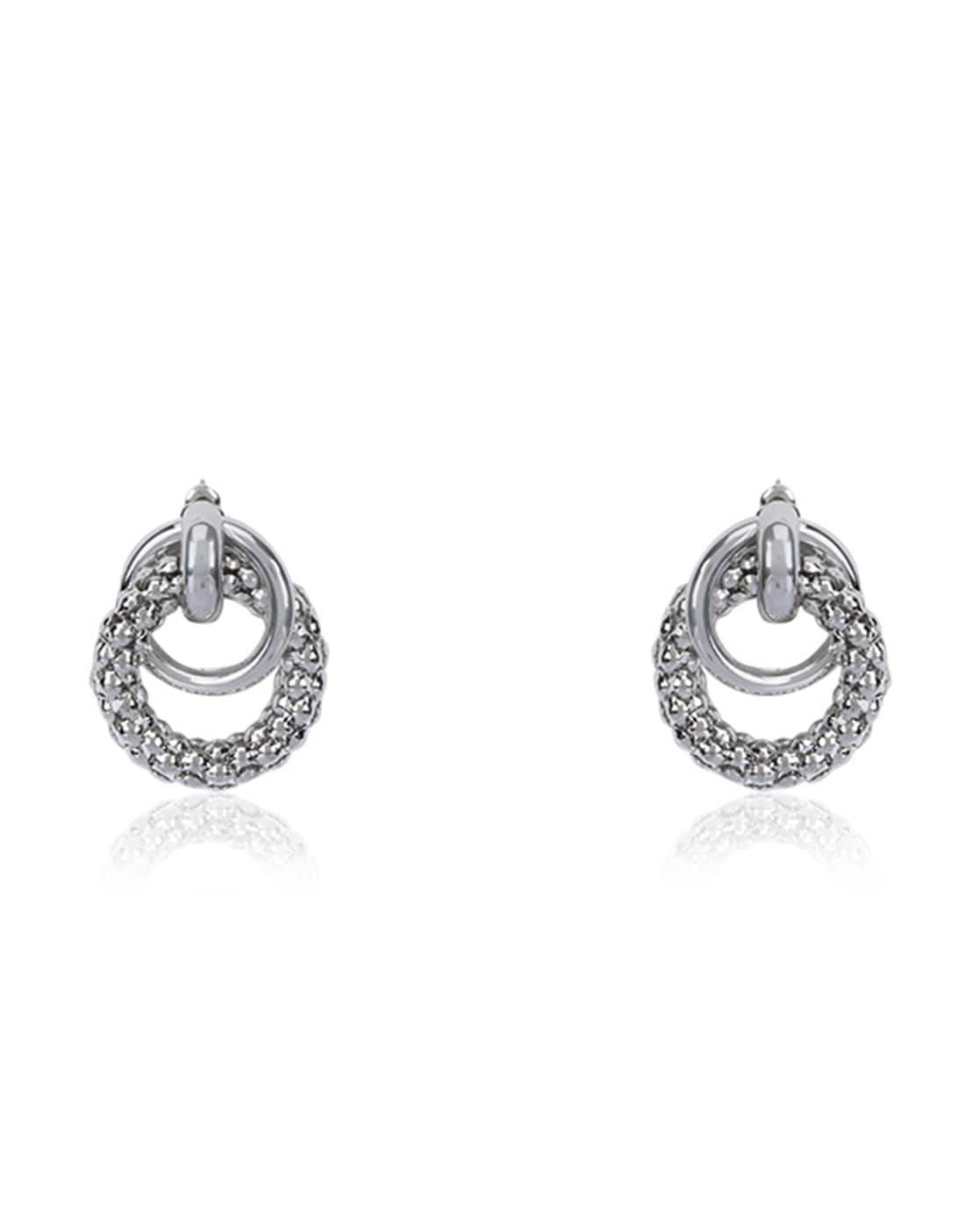 ajio silver earrings