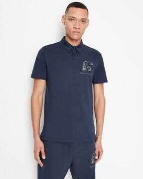 Blue and white armani exchange shirt Clearance