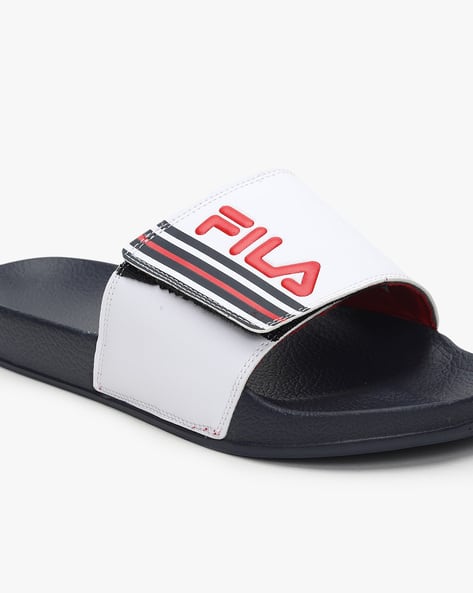 fila white flip flops