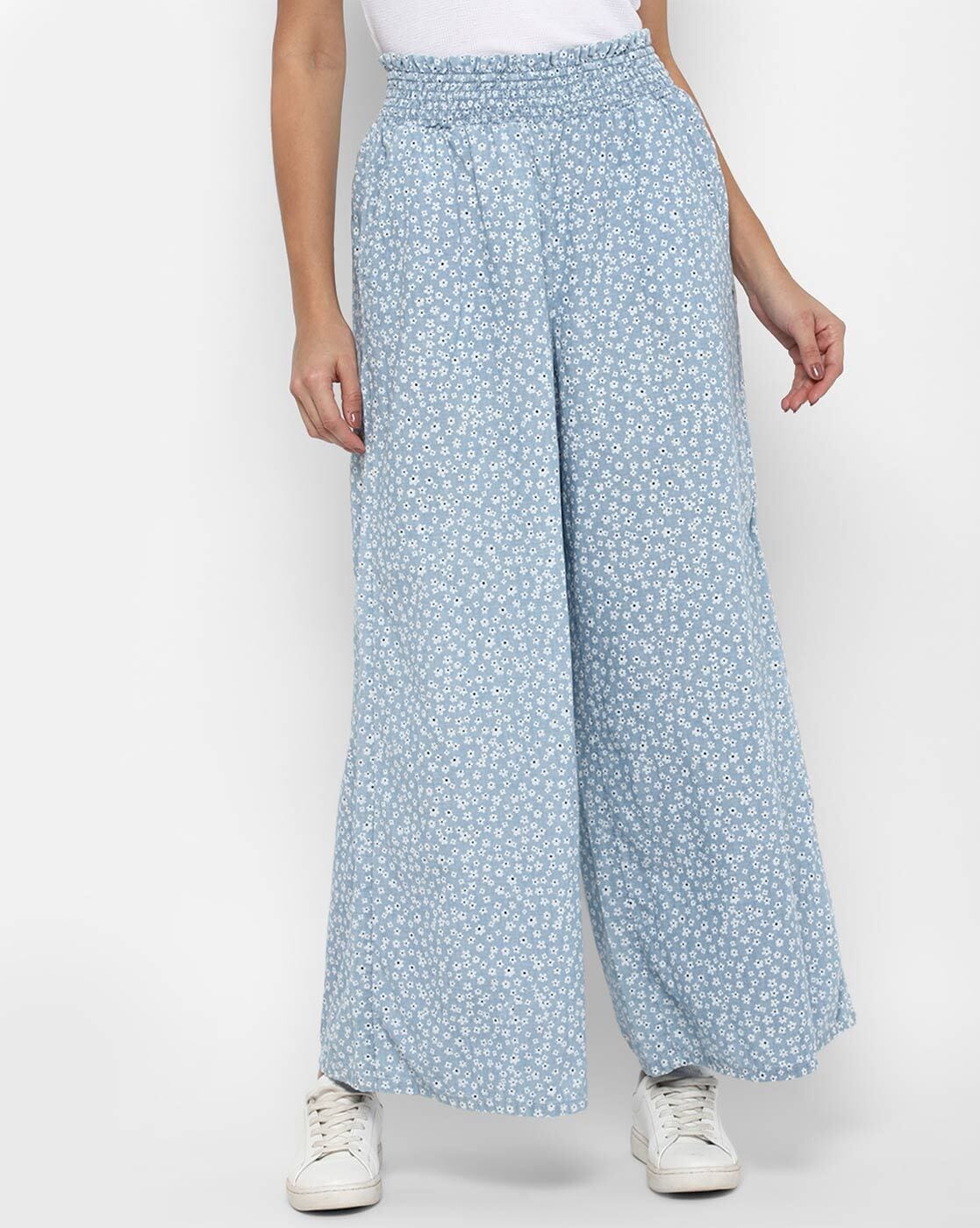 Buy American Eagle Women Beige Printed Wide Leg Pant Online  522483