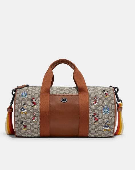 Buy Coach Signature Textile Jacquard Disney X Coach Duffle with Embroidery  Detail, Beige Color Men